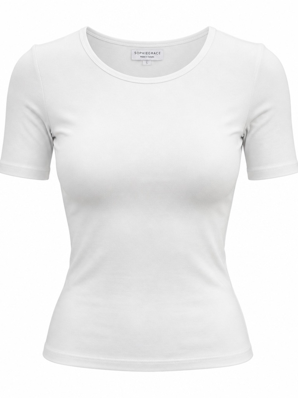 Sophie & Grace Cream Short Sleeve Crewneck Tee